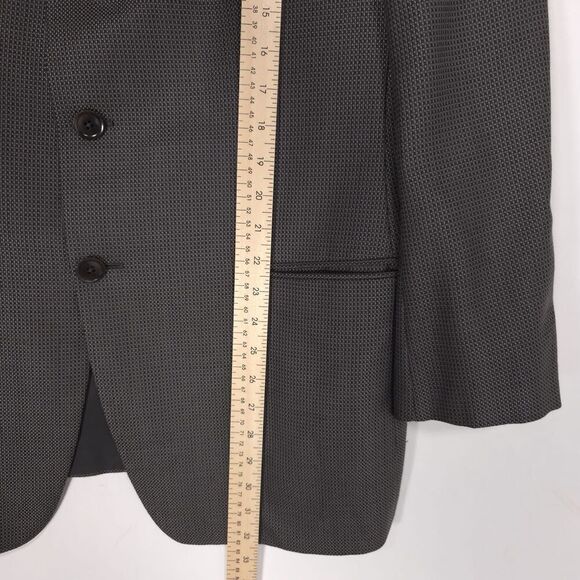 ARMANI COLLEZIONI Blazer 42R NEIMAN MARCUS Sport Coat ITALY MADE Gray SILK WOOL - Picture 4 of 16
